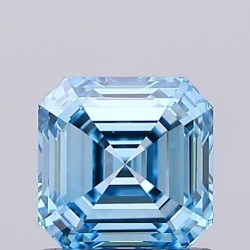 Diament laboratoryjny o barwie fantazyjnej Asscher, 1.05ct, VVS2, Fancy Vivid Blue, IGI LG706572943
