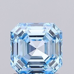Diament laboratoryjny o barwie fantazyjnej Asscher, 1.01ct, VVS2, Fancy Vivid Blue, IGI LG741573095