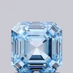 Diament laboratoryjny o barwie fantazyjnej Asscher, 1.15ct, VVS2, Fancy Vivid Blue, IGI LG727543802