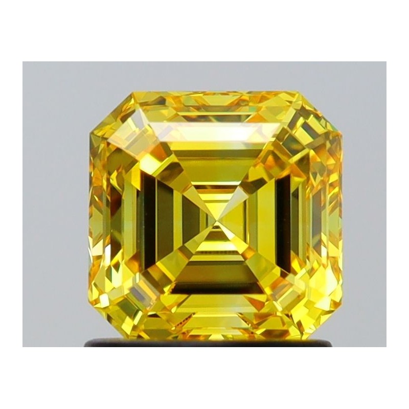 Diament laboratoryjny o barwie fantazyjnej Asscher, 1.3ct, VVS2, Fancy Vivid Yellow, IGI LG645407460