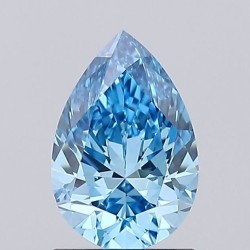 Diament laboratoryjny o barwie fantazyjnej szlif gruszkowy, 1ct, VVS2, Fancy Vivid Blue, IGI LG704530543