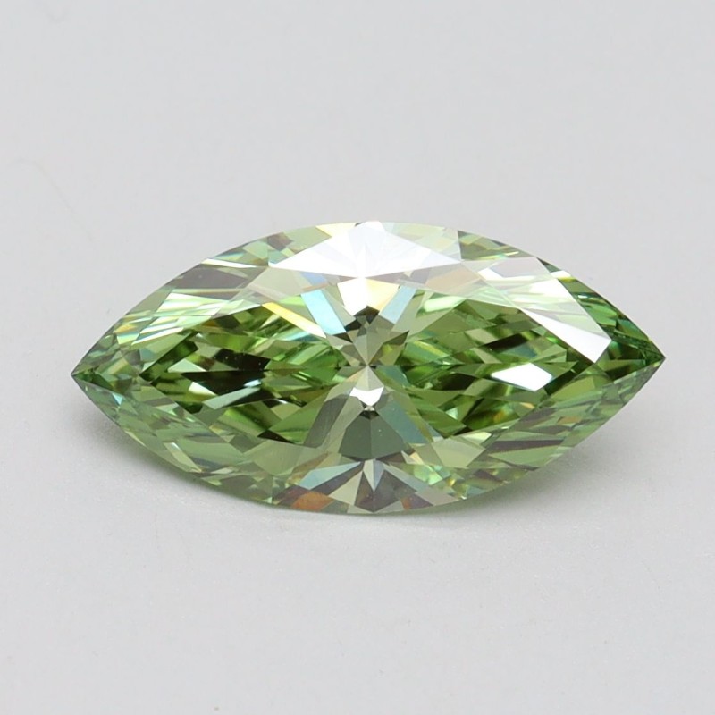 Diament laboratoryjny o barwie fantazyjnej markiza, 1.58ct, VVS2, Fancy Vivid Green, IGI LG611366559