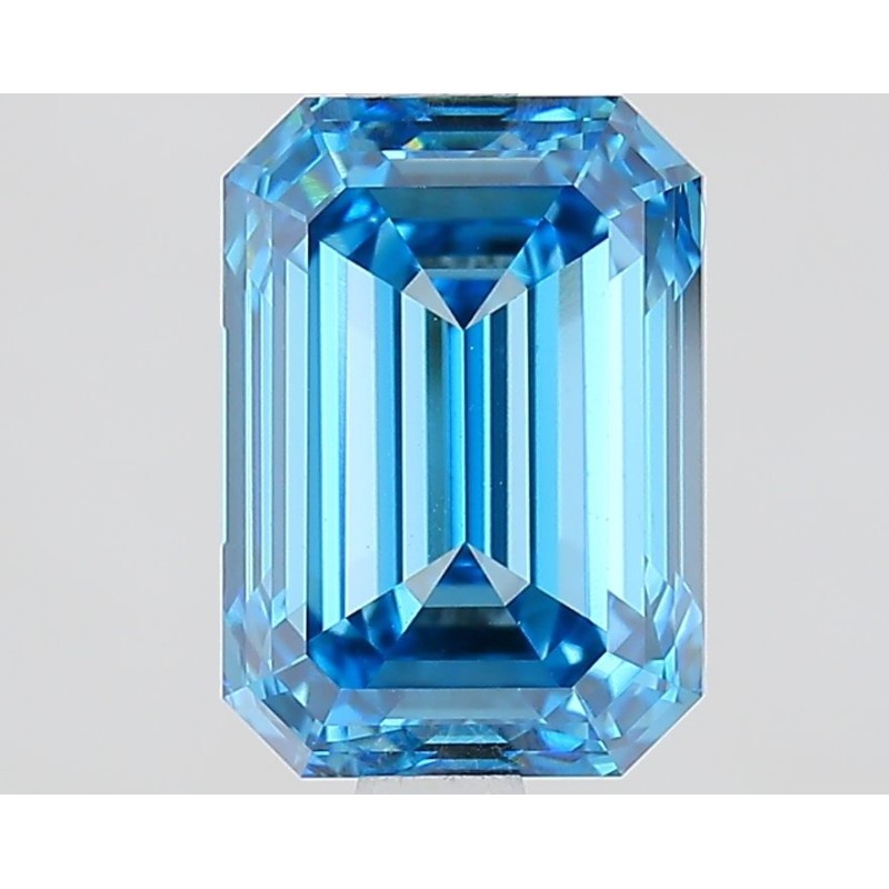 Diament laboratoryjny o barwie fantazyjnej szlif szmaragdowy, 2.28ct, VVS2, Fancy Vivid Blue, IGI LG735571400