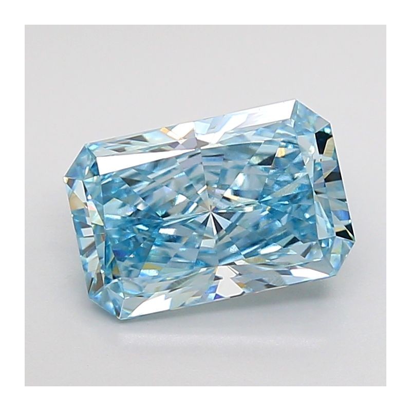 Diament laboratoryjny o barwie fantazyjnej radiant, 2.02ct, VVS2, Fancy Intense Greenish Blue, IGI LG732542711