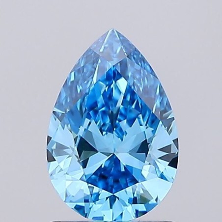 Diament laboratoryjny o barwie fantazyjnej szlif gruszkowy, 1.12ct, VVS2, Fancy Vivid Blue, IGI LG723527228