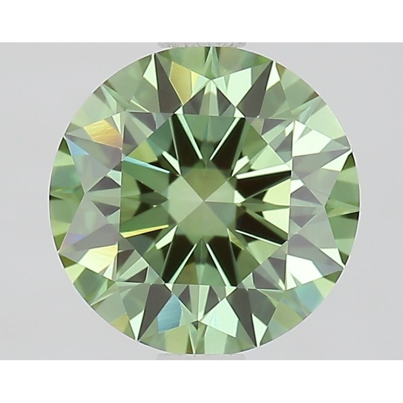 Diament laboratoryjny o barwie fantazyjnej szlif okrągły, 1.62ct, VVS2, Fancy Vivid Green, IGI LG685562261