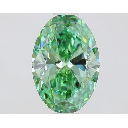 Diament laboratoryjny o barwie fantazyjnej szlif owalny, 1ct, VVS1, Fancy Vivid Green, IGI LG735505177
