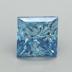 Diament laboratoryjny o barwie fantazyjnej szlif princess, 1.74ct, VVS2, Fancy Vivid Blue, IGI LG644438532