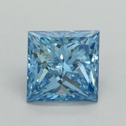Diament laboratoryjny o barwie fantazyjnej szlif princess, 1.54ct, VVS2, Fancy Vivid Blue, IGI LG644442192