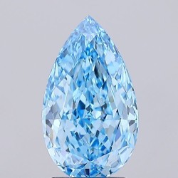 Diament laboratoryjny o barwie fantazyjnej szlif gruszkowy, 2.59ct, VVS2, Fancy Vivid Blue, IGI LG737590805