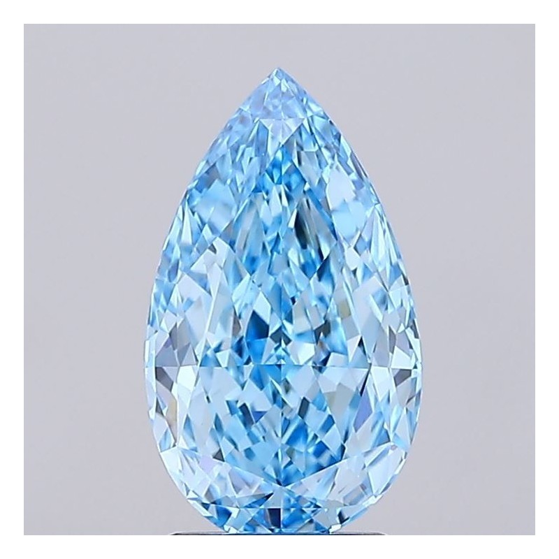 Diament laboratoryjny o barwie fantazyjnej szlif gruszkowy, 2.59ct, VVS2, Fancy Vivid Blue, IGI LG737590805