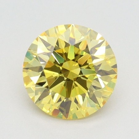Diament laboratoryjny o barwie fantazyjnej szlif okrągły, 1.03ct, VVS1, Fancy Vivid Yellow, IGI LG614331942