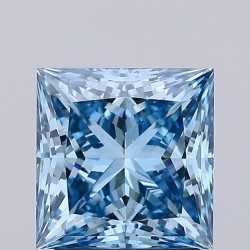 Diament laboratoryjny o barwie fantazyjnej szlif princess, 2.22ct, VVS2, Fancy Vivid Blue, IGI LG598327098