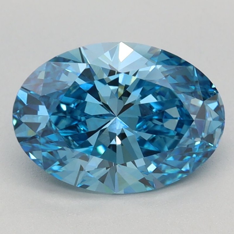 Diament laboratoryjny o barwie fantazyjnej szlif owalny, 1.59ct, VVS2, Fancy Vivid Blue, IGI LG666441807