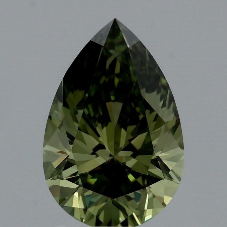 Diament laboratoryjny o barwie fantazyjnej szlif gruszkowy, 2.09ct, VVS2, Fancy Vivid Green, IGI LG720594271