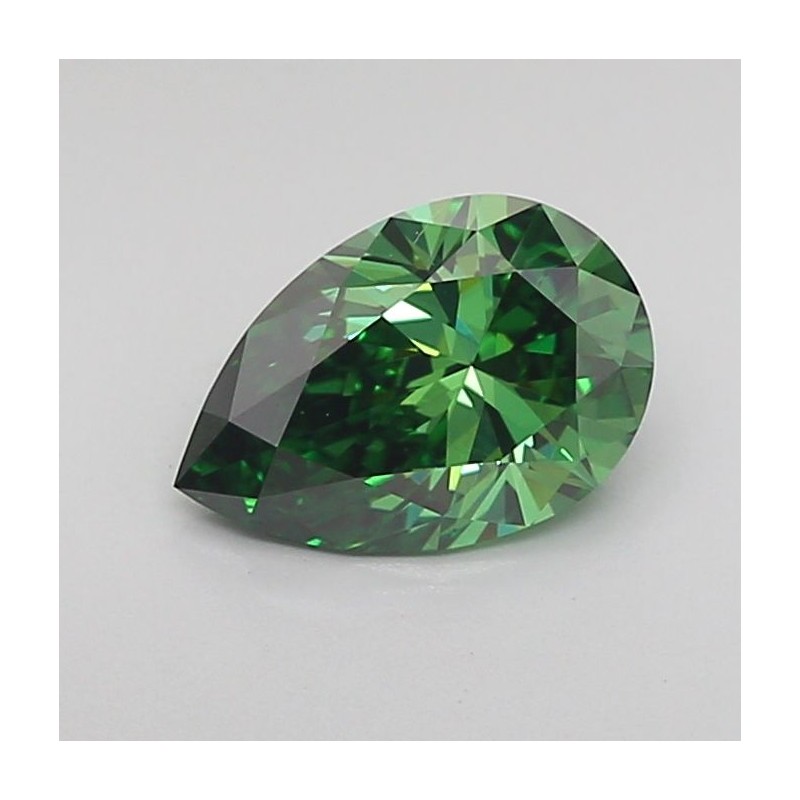 Diament laboratoryjny o barwie fantazyjnej szlif gruszkowy, 0.97ct, VVS2, Fancy Vivid Green, IGI LG719503941