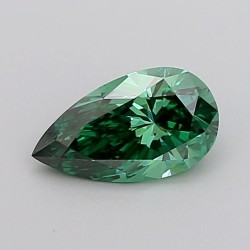 Diament laboratoryjny o barwie fantazyjnej szlif gruszkowy, 1.07ct, VVS2, Fancy Vivid Green, IGI LG717598778