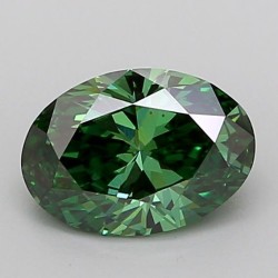 Diament laboratoryjny o barwie fantazyjnej szlif owalny, 1.11ct, VVS2, Fancy Vivid Green, IGI LG717598744