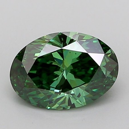 Diament laboratoryjny o barwie fantazyjnej szlif owalny, 1.11ct, VVS2, Fancy Vivid Green, IGI LG717598744