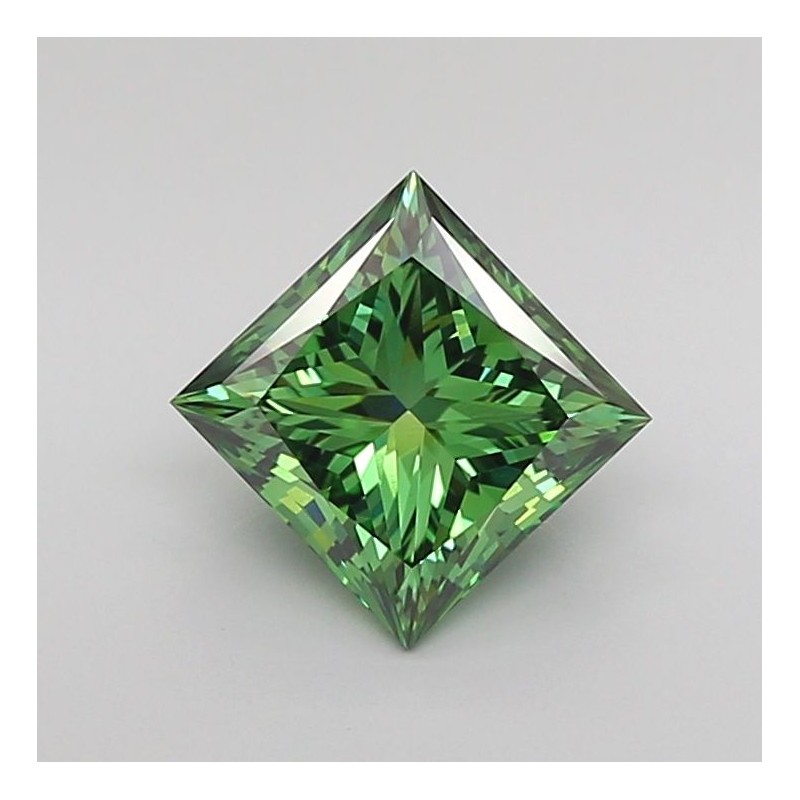 Diament laboratoryjny o barwie fantazyjnej szlif princess, 1.84ct, VVS2, Fancy Vivid Green, IGI LG717598812 Diament laboratoryjny o barwie fantazyjnej szlif princess, 1.84ct, VVS2, Fancy Vivid Green, IGI LG717598812