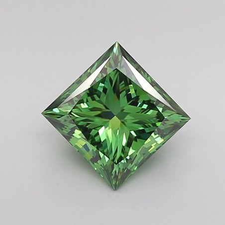 Diament laboratoryjny o barwie fantazyjnej szlif princess, 1.84ct, VVS2, Fancy Vivid Green, IGI LG717598812