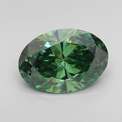 Diament laboratoryjny o barwie fantazyjnej szlif owalny, 1.11ct, VVS2, Fancy Vivid Green, IGI LG717598755
