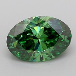 Diament laboratoryjny o barwie fantazyjnej szlif owalny, 1.16ct, VVS2, Fancy Vivid Green, IGI LG717598746