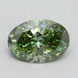 Diament laboratoryjny o barwie fantazyjnej szlif owalny, 1.71ct, VVS2, Fancy Vivid Green, IGI LG615345867