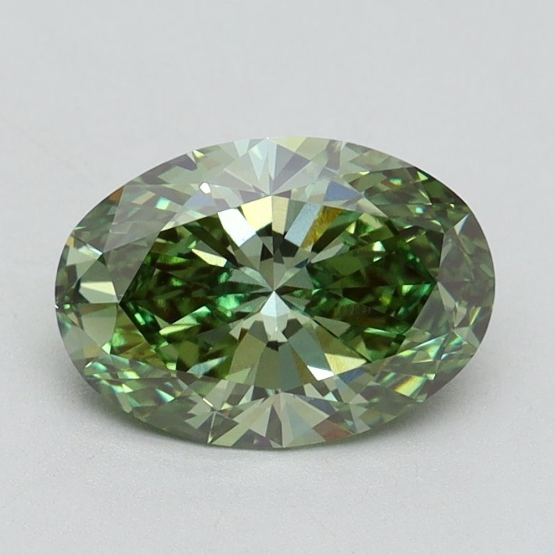 Diament laboratoryjny o barwie fantazyjnej szlif owalny, 1.71ct, VVS2, Fancy Vivid Green, IGI LG615345867 Diament laboratoryjny o barwie fantazyjnej szlif owalny, 1.71ct, VVS2, Fancy Vivid Green, IGI LG615345867