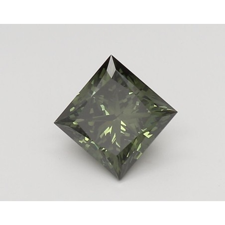 Diament laboratoryjny o barwie fantazyjnej szlif princess, 1.43ct, VVS2, Fancy Vivid Green, IGI LG566313585