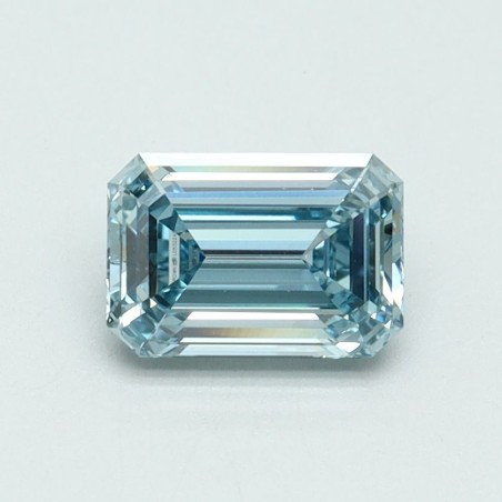 Diament laboratoryjny o barwie fantazyjnej szlif szmaragdowy, 0.91ct, VVS2, Fancy Intense Greenish Blue, IGI LG532247756