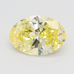 Diament laboratoryjny o barwie fantazyjnej szlif owalny, 1.12ct, IF, Fancy Intense Yellow, IGI LG617450042