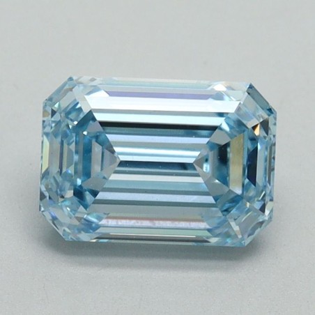 Diament laboratoryjny o barwie fantazyjnej szlif szmaragdowy, 1.52ct, VVS2, Fancy Intense Blue, IGI LG617426939