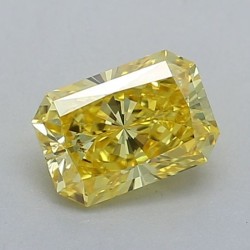 Diament laboratoryjny o barwie fantazyjnej radiant, 0.52ct, VVS1, Fancy Vivid Yellow, IGI LG634488992