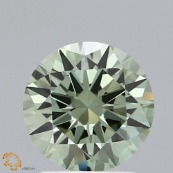 Diament laboratoryjny o barwie fantazyjnej szlif okrągły, 2ct, VVS2, Fancy Vivid Green, IGI LG633465373