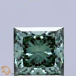 Diament laboratoryjny o barwie fantazyjnej szlif princess, 1.77ct, VVS2, Fancy Vivid Green, IGI LG715553692