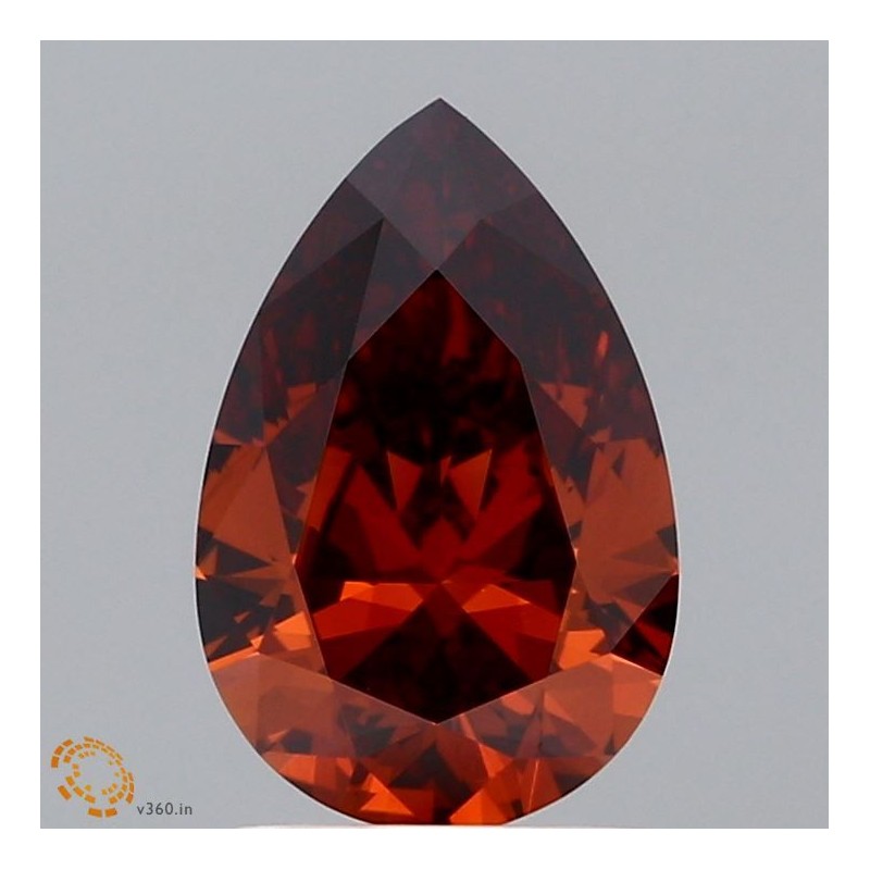 Diament laboratoryjny o barwie fantazyjnej szlif gruszkowy, 1.71ct, VVS2, Fancy Deep Orange, IGI LG645488816 Diament laboratoryjny o barwie fantazyjnej szlif gruszkowy, 1.71ct, VVS2, Fancy Deep Orange, IGI LG645488816