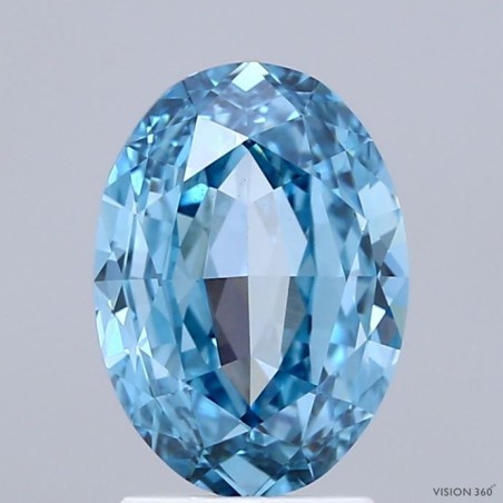Diament laboratoryjny o barwie fantazyjnej szlif owalny, 1.62ct, VVS2, Fancy Vivid Blue, IGI LG719571388