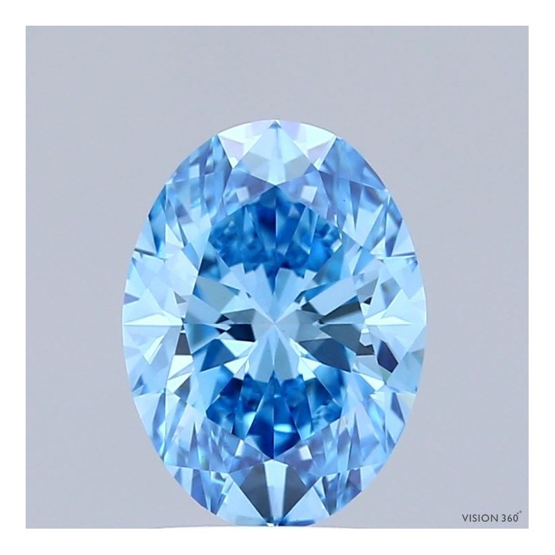Diament laboratoryjny o barwie fantazyjnej szlif owalny, 1.62ct, VVS2, Fancy Vivid Blue, IGI LG715553671