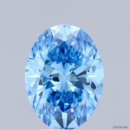 Diament laboratoryjny o barwie fantazyjnej szlif owalny, 1.62ct, VVS2, Fancy Vivid Blue, IGI LG715553671