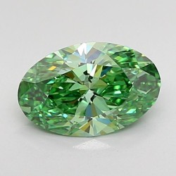Diament laboratoryjny o barwie fantazyjnej szlif owalny, 1ct, VVS2, Fancy Vivid Green, IGI LG732529622