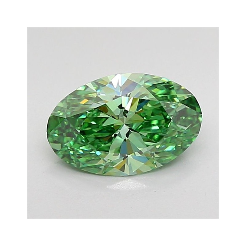 Diament laboratoryjny o barwie fantazyjnej szlif owalny, 1ct, VVS2, Fancy Vivid Green, IGI LG732529622