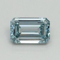 Diament laboratoryjny o barwie fantazyjnej szlif szmaragdowy, 1.54ct, VVS2, Fancy Intense Blue, IGI LG710541787
