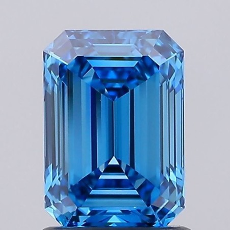 Diament laboratoryjny o barwie fantazyjnej szlif szmaragdowy, 1.4ct, VVS2, Fancy Vivid Blue, IGI LG729551684