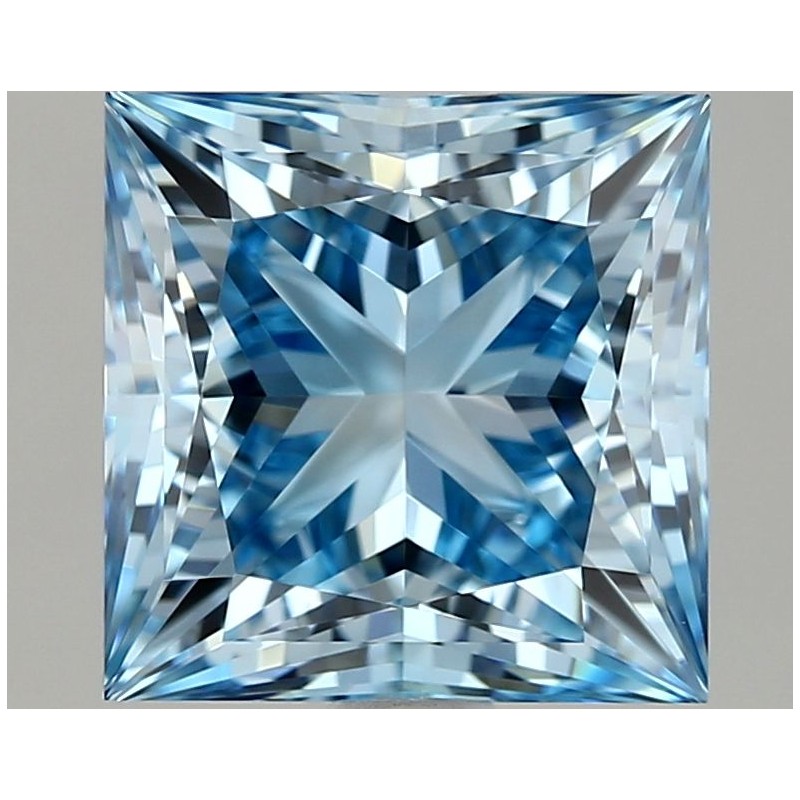 Diament laboratoryjny o barwie fantazyjnej szlif princess, 2.06ct, VVS1, Fancy Vivid Blue, IGI LG707509774