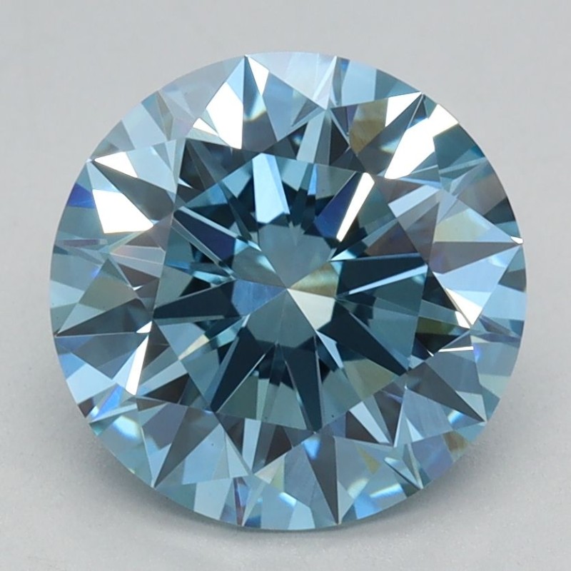 Diament laboratoryjny o barwie fantazyjnej szlif okrągły, 2.09ct, VVS2, Fancy Vivid Blue, IGI LG715571380