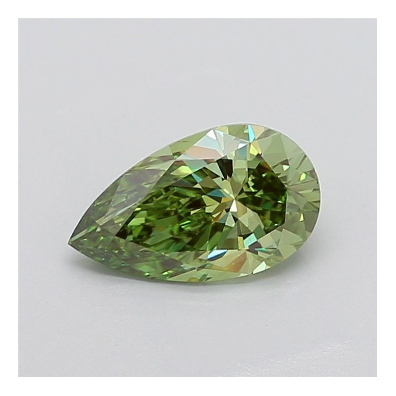 Diament laboratoryjny o barwie fantazyjnej szlif gruszkowy, 2.03ct, VVS2, Fancy Vivid Green, IGI LG732534471