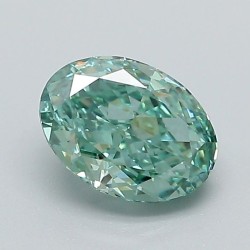 Diament laboratoryjny o barwie fantazyjnej szlif owalny, 1.01ct, VVS2, Fancy Vivid Green, IGI LG652457047