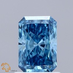 Diament laboratoryjny o barwie fantazyjnej radiant, 1.04ct, VVS2, Fancy Vivid Blue, IGI LG674560059