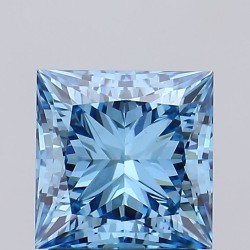 Diament laboratoryjny o barwie fantazyjnej szlif princess, 1.73ct, VVS2, Fancy Vivid Blue, IGI LG668405312